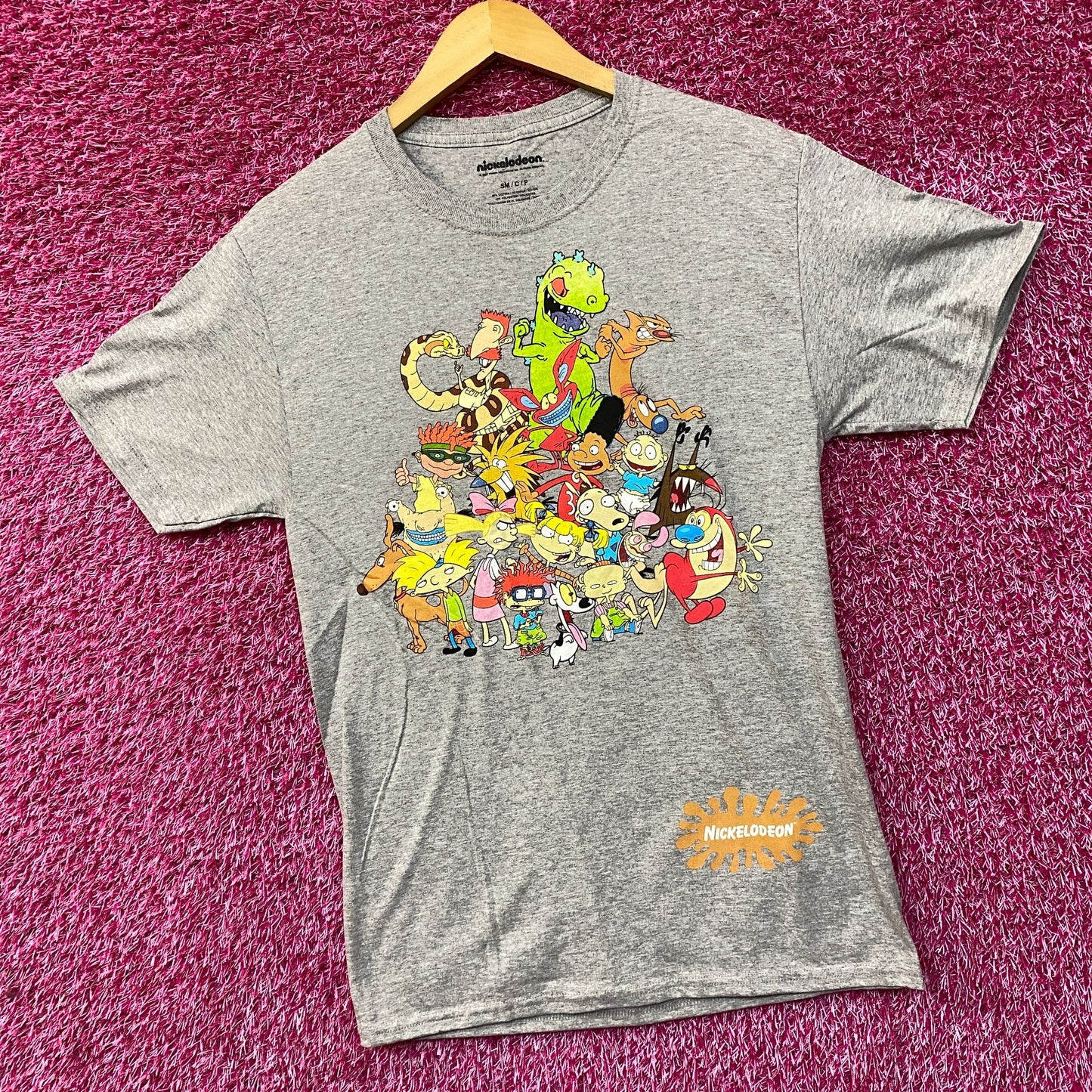Nickelodeon Characters 90's Cartoons Retro Graphic Design T-Shirt SM
