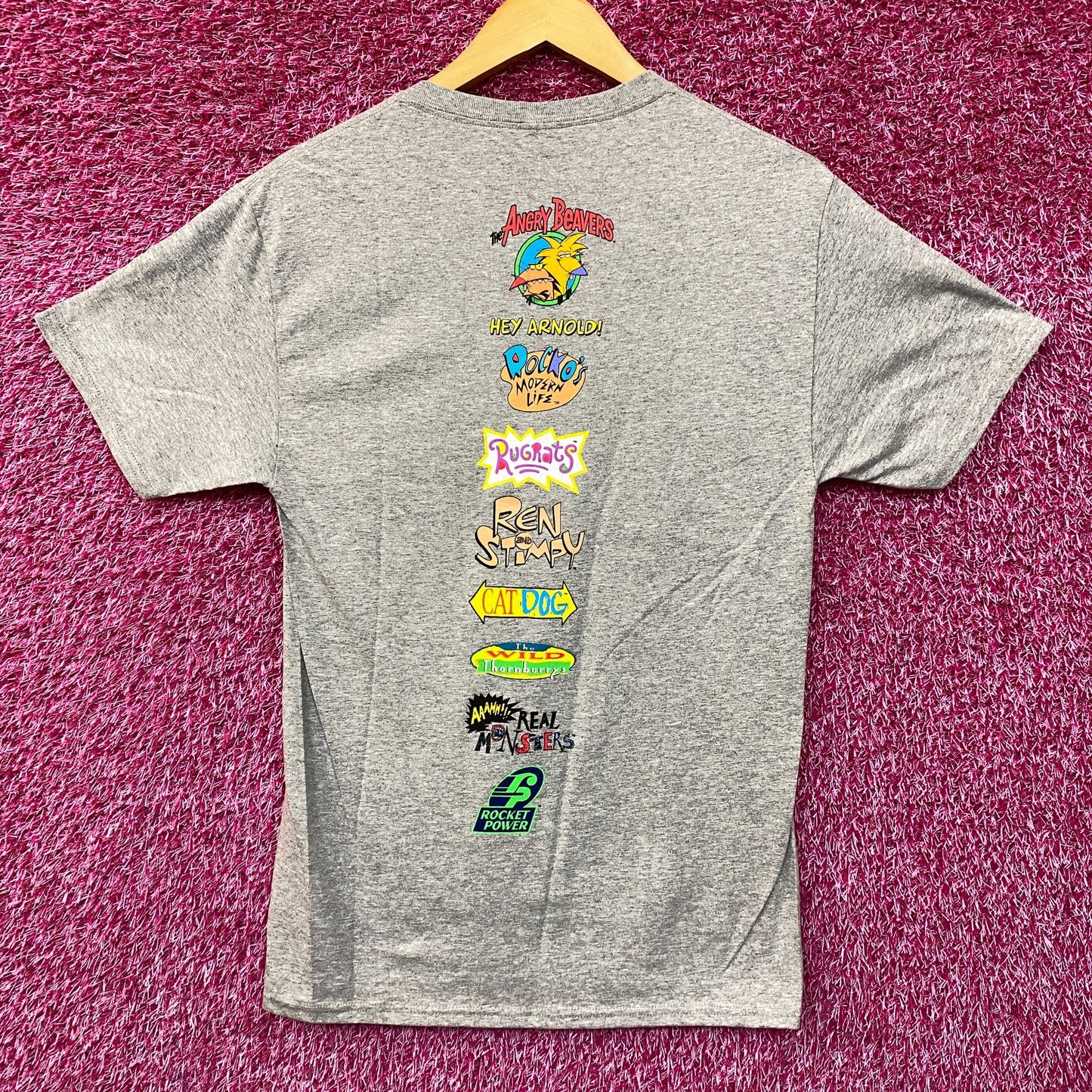 Nickelodeon Characters 90's Cartoons Retro Graphic Design T-Shirt SM