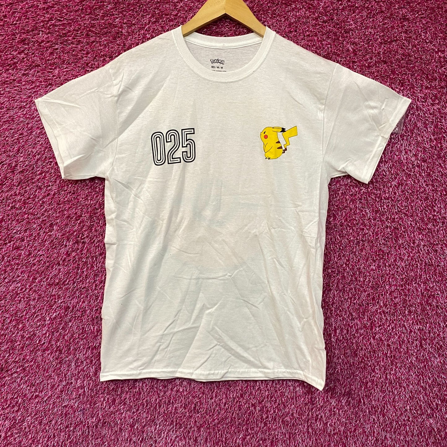 Pokemon Pikachu 025 Japanese Lettering T-Shirt Medium