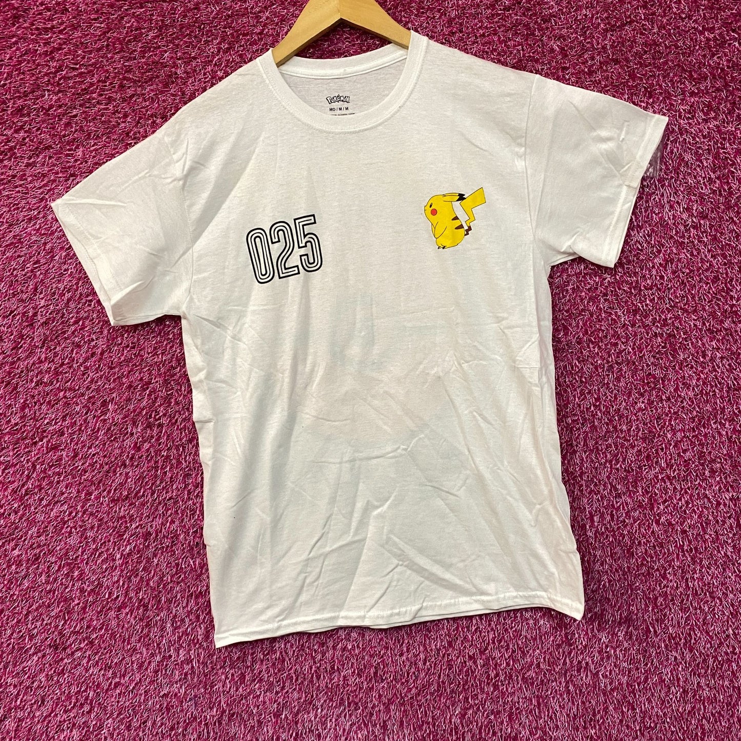Pokemon Pikachu 025 Japanese Lettering T-Shirt Medium