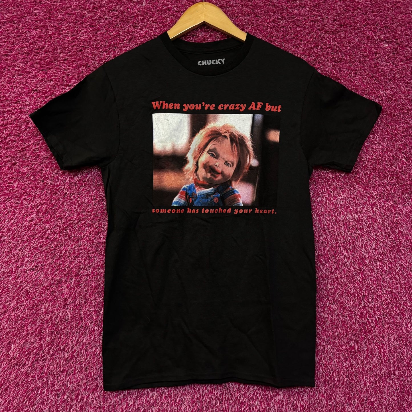 Chunky Child's Play Crazy AF Graphic Design T-Shirt Small