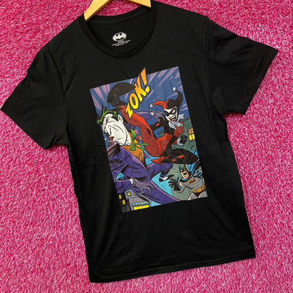 DC Comics Batman The Joker Harley Quinn Kick Black T-Shirt Small