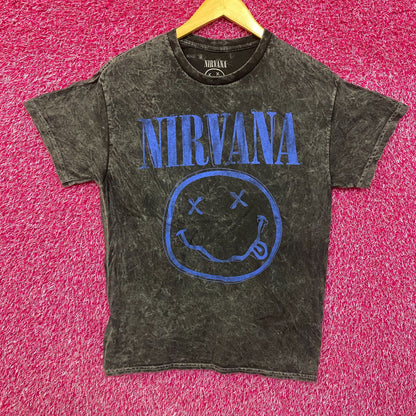 Nirvana Smiley Logo Gray T-Shirt Medium