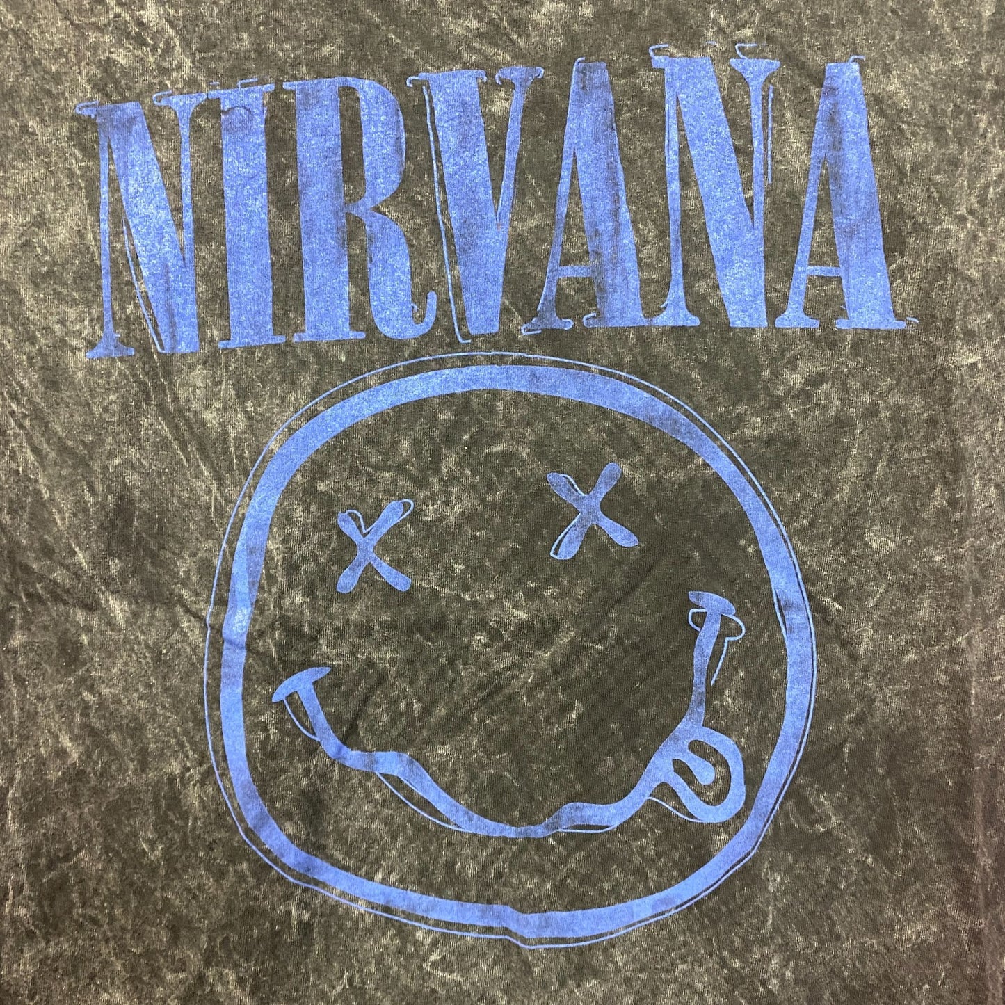 Nirvana Smiley Logo Gray T-Shirt Medium