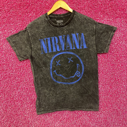 Nirvana Smiley Logo Gray T-Shirt Medium