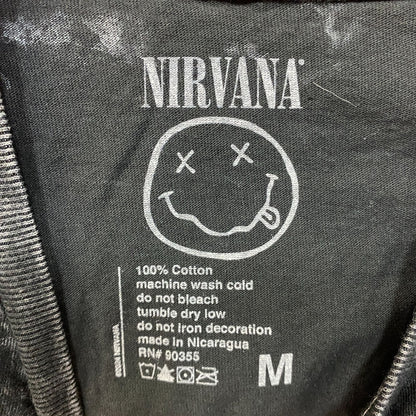 Nirvana Smiley Logo Gray T-Shirt Medium