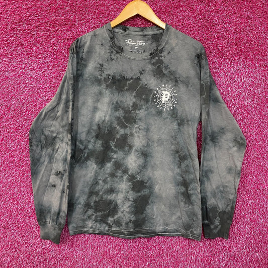 Primitive Spiderweb Tie Dye Long Sleeve T-Shirt Small