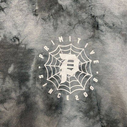 Primitive Spiderweb Tie Dye Long Sleeve T-Shirt Small