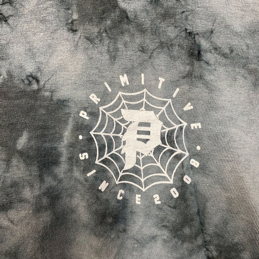 Primitive Spiderweb Tie Dye Long Sleeve T-Shirt Small