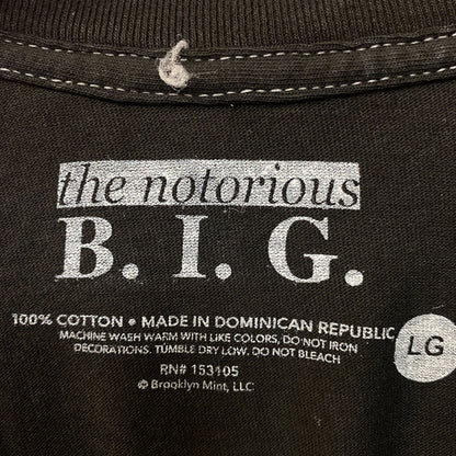 Biggie Smalls Crown King of New York Graphic Mineral Wash T-Shirt Large