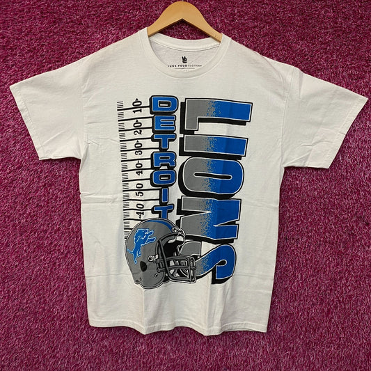 NFL Detroit Lions Yardage Graphic Design T-Shirt Medium