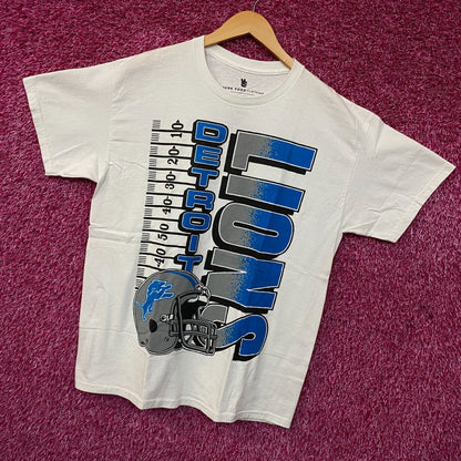 NFL Detroit Lions Yardage Graphic Design T-Shirt Medium