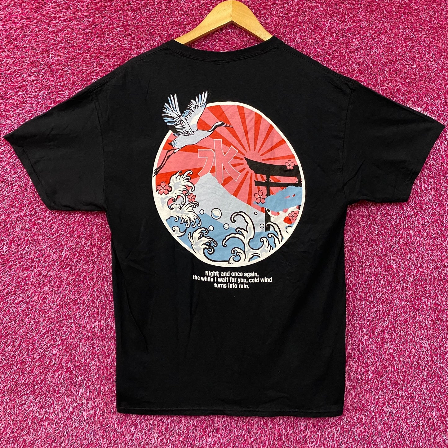 Mizu Water Japanese Graphic CVLA Creative Visuals Los Angeles T-Shirt Large