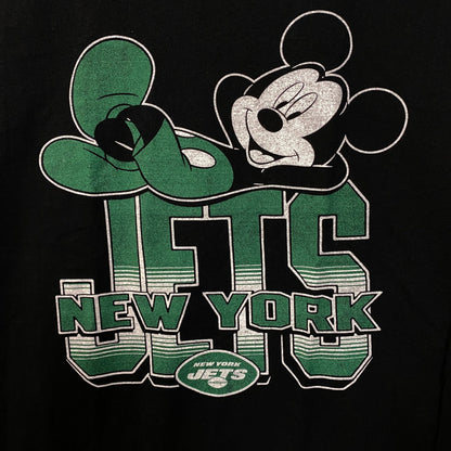 Junk Food x NFL Disney Mickey Mouse Kick Back New York Jets Shirt Large