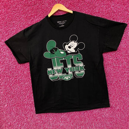 Junk Food x NFL Disney Mickey Mouse Kick Back New York Jets Shirt Large