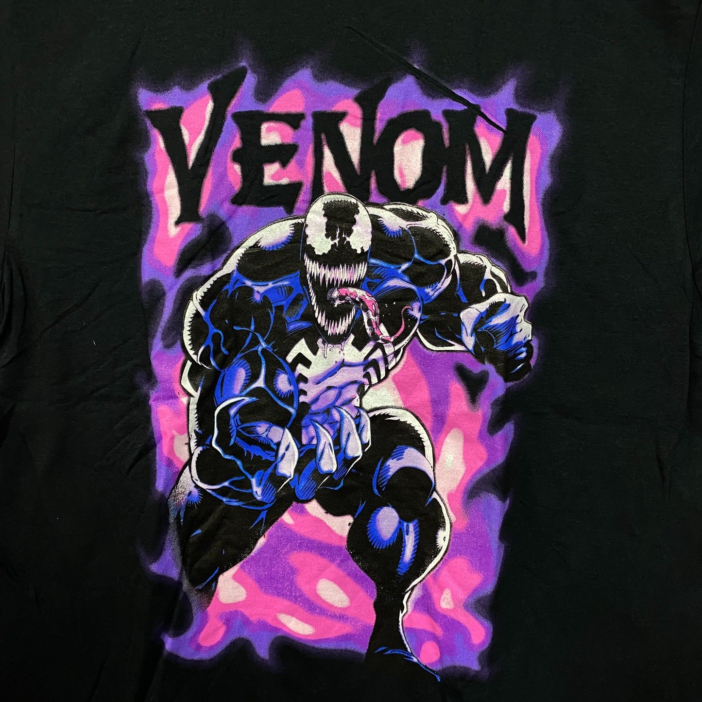 Venom Spiderman Villain Purple Haze Marvel Comics Tee L