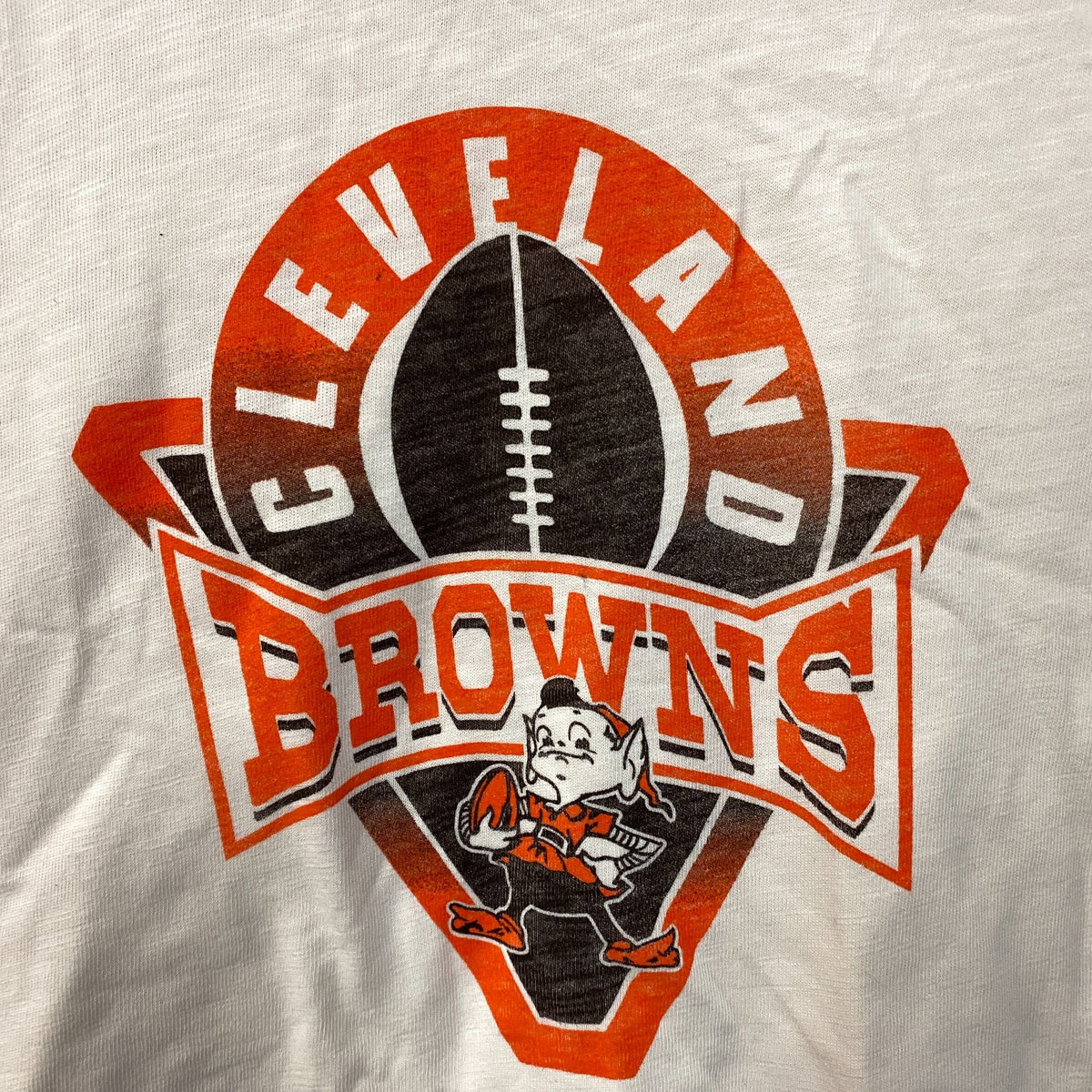 Junk Food Clothing Women's NFL Cleveland Browns Mock Neck Crop Tee Medium