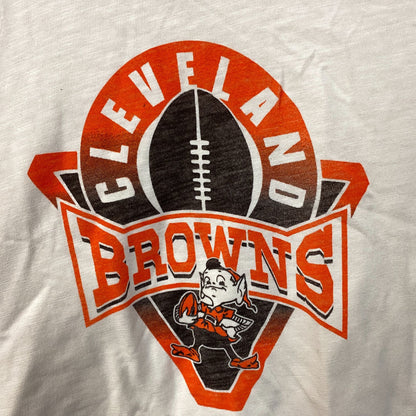 Junk Food Clothing Women's NFL Cleveland Browns Mock Neck Crop Tee Medium