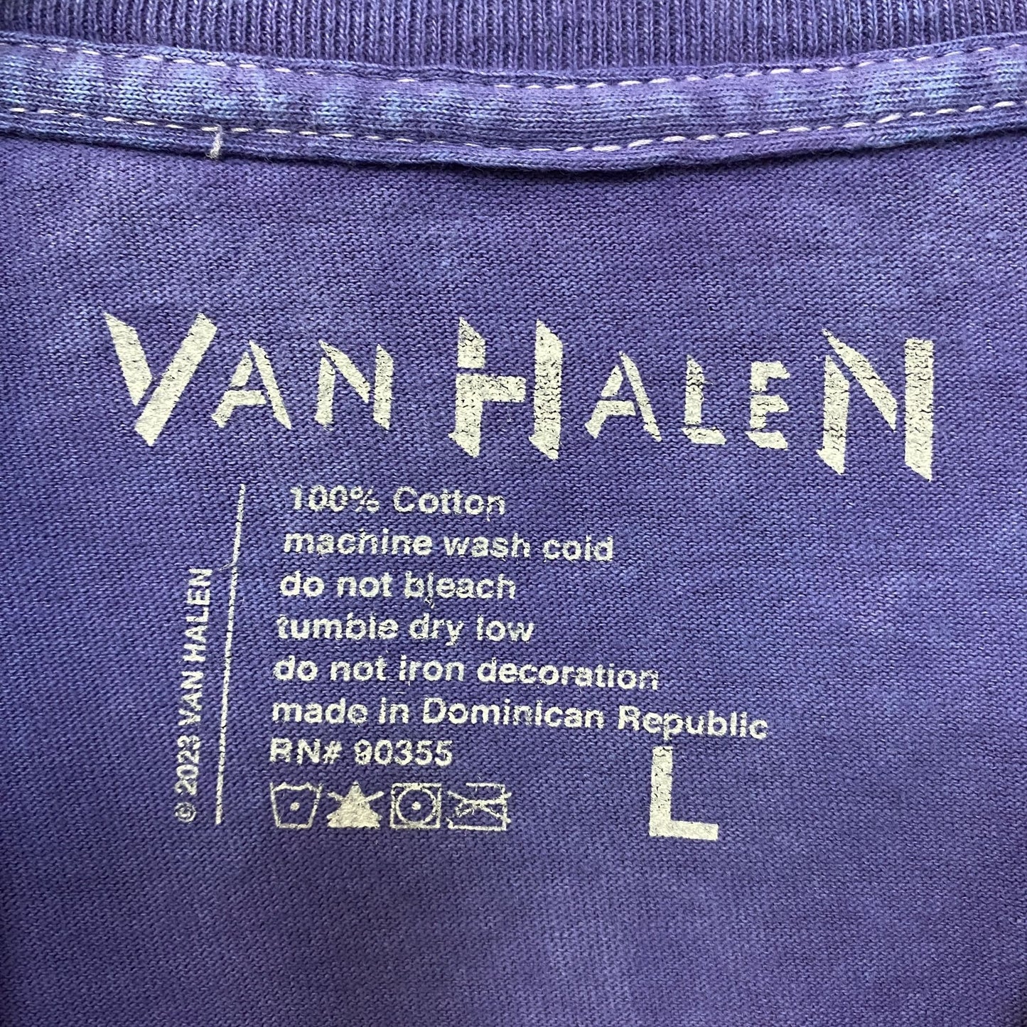 Van Halen World Vacation Tour 1989 Rock Band Mineral Wash T-Shirt Large