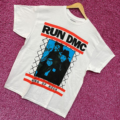 Run DMC King of Rock Chain Link Fence Hip Hop Group Tee 1X