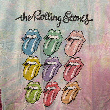 The Rolling Stones Hot Lips Pop Art Rock Pastel Tie Dye XL