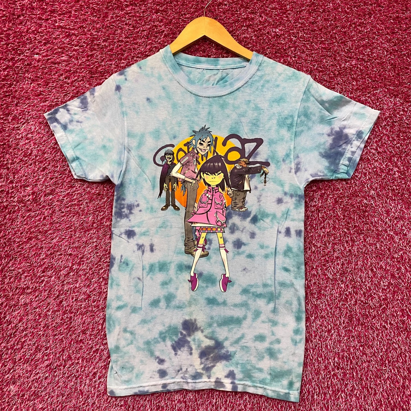 The Gorillaz Phase 1 Celebrity Take Down Rock Tie Dye size Small