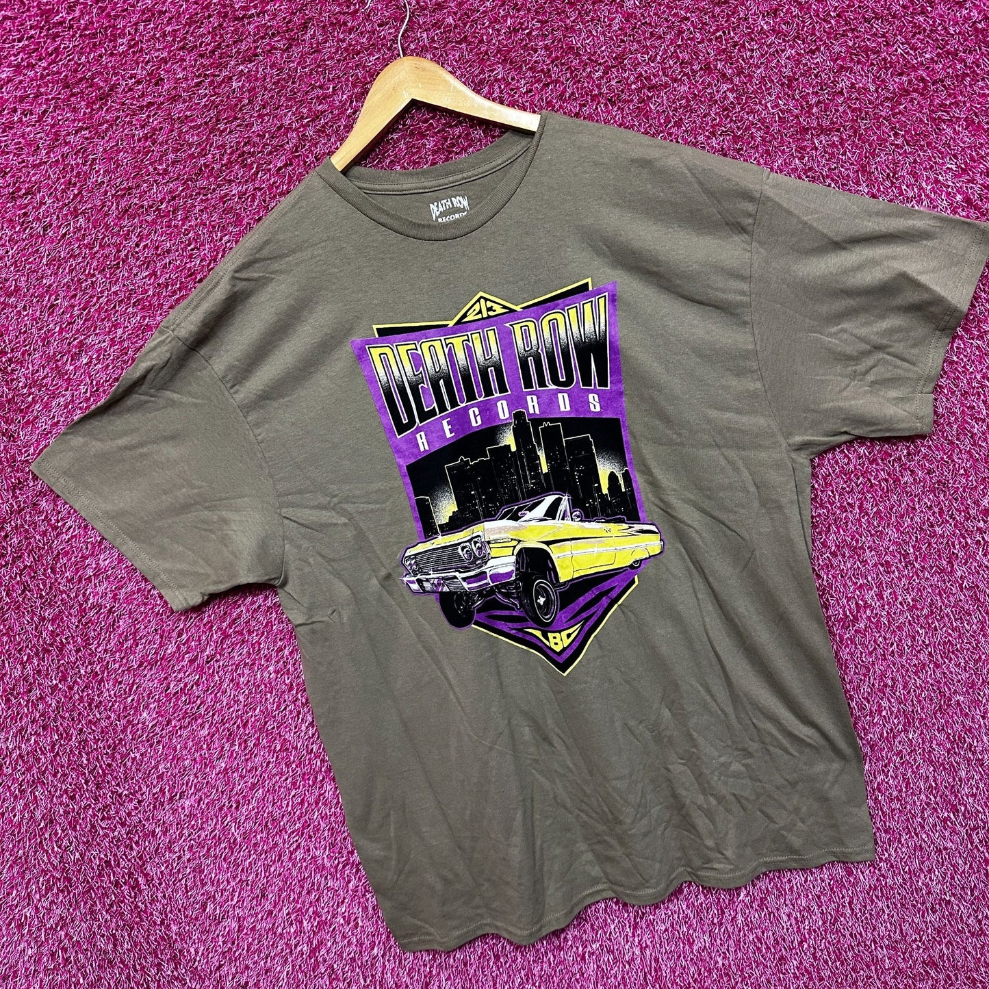 Death Row Records Hip Hop Tan Tshirt size 2X