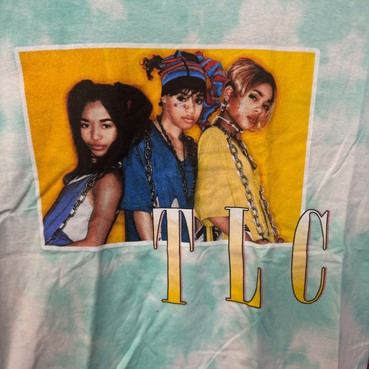 TLC T-Boz Lisa Left Eye Chilli Poster Soul Group Tie Dye M