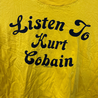 Nirvana Listen to Kurt Cobain Grunge Rockstar Crop Top 2XL