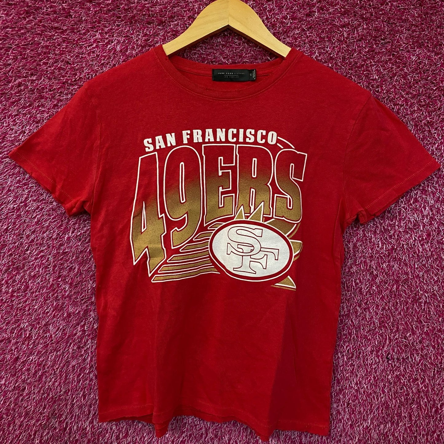 Junk Food NFL San Francisco 49ers Women Red Short Top XS