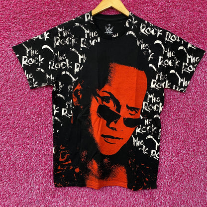 Ripple Junction X WWE The Rock All Over Print T-Shirt Medium