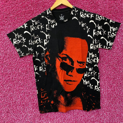 Ripple Junction X WWE The Rock All Over Print T-Shirt Medium