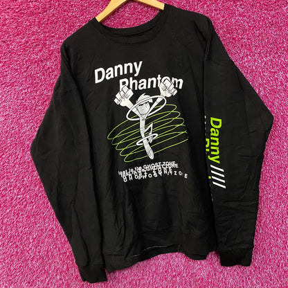 Nickelodeon Danny Phantom Ghost Zone Cartoon Crewneck Sweatshirt Large