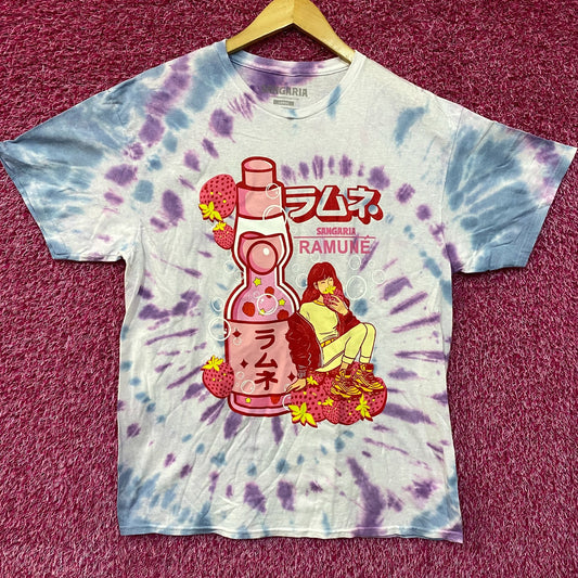 Sangaria Ramune Strawberry Tie Dye T-Shirt Large