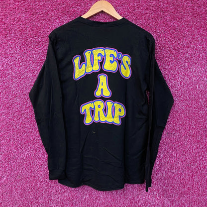 Fashion Nova Smiley Life's A Trip Long Sleeve T-Shirt Medium