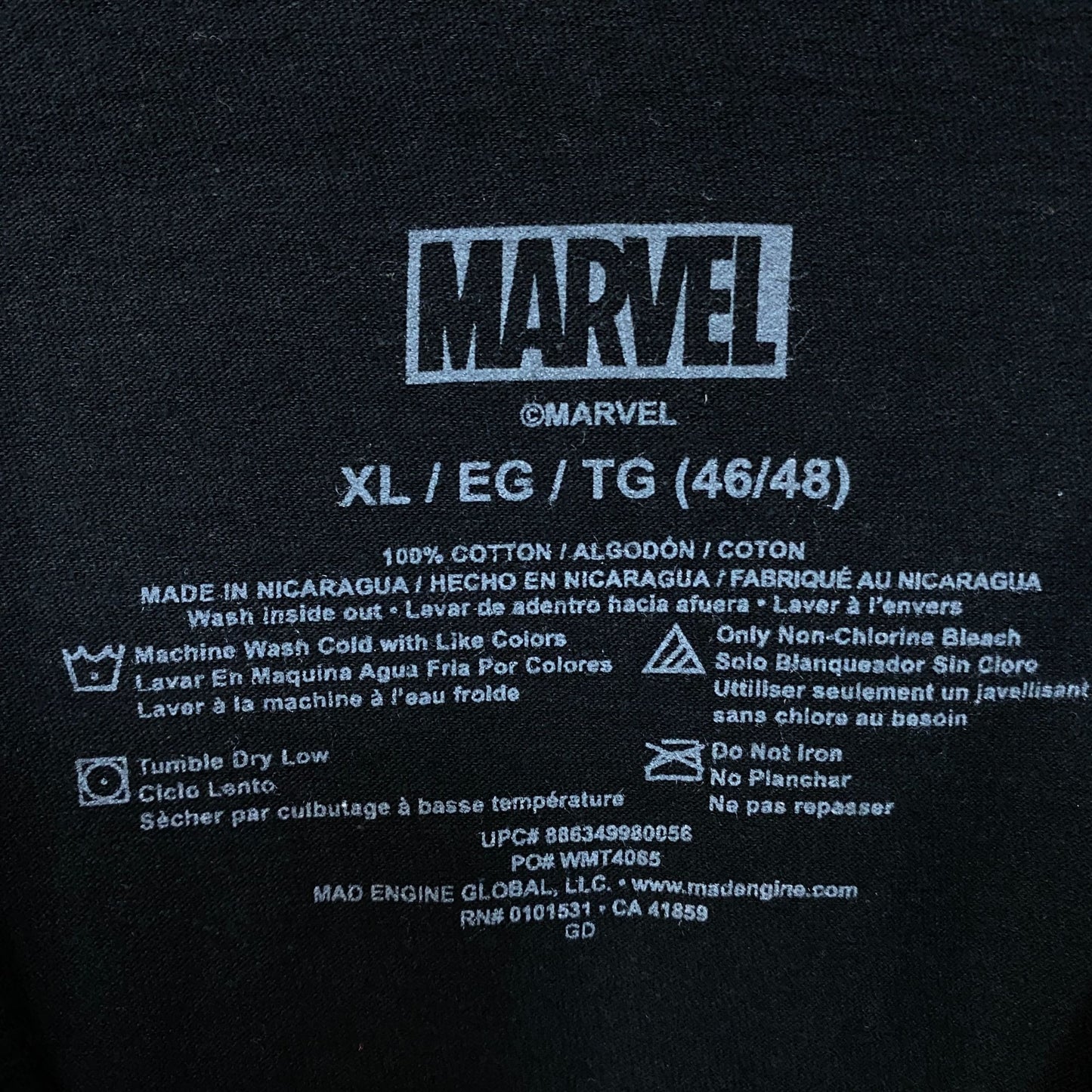 Marvel Comics Wolverine X-Men T-Shirt Size Extra Large