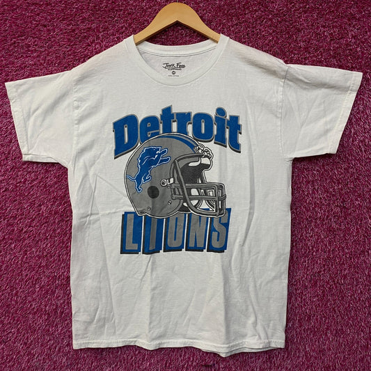 Junk Food Clothing NFL Detroit Lions Throwback Helmet Logo T-Shirt Medium