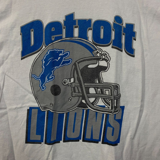 Junk Food Clothing NFL Detroit Lions Throwback Helmet Logo T-Shirt Medium