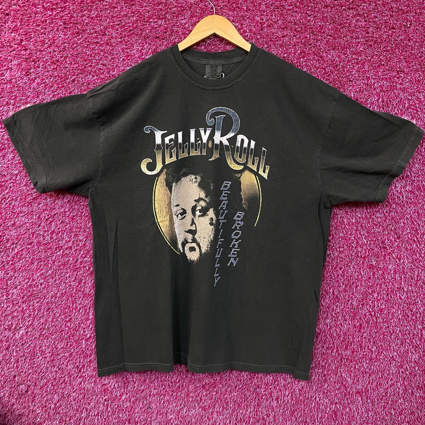 Jelly Roll The Beautifully Broken Tour 2025 Graphic Portrait T-Shirt 2XL
