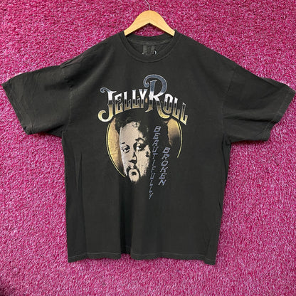 Jelly Roll The Beautifully Broken Tour 2025 Graphic Portrait T-Shirt 2XL
