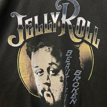 Jelly Roll The Beautifully Broken Tour 2025 Graphic Portrait T-Shirt 2XL
