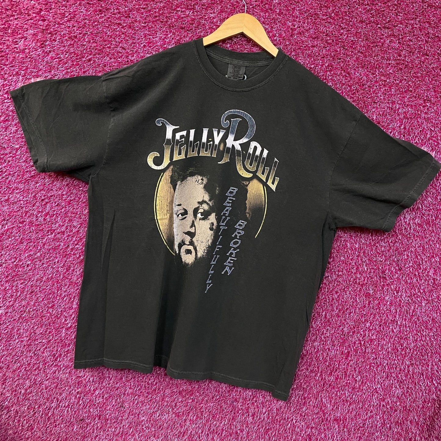 Jelly Roll The Beautifully Broken Tour 2025 Graphic Portrait T-Shirt 2XL