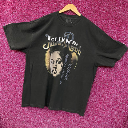 Jelly Roll The Beautifully Broken Tour 2025 Graphic Portrait T-Shirt 2XL