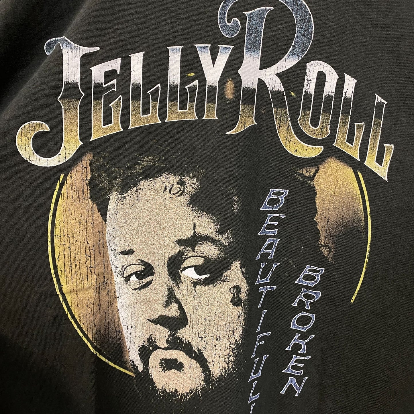 Jelly Roll The Beautifully Broken Tour 2025 Graphic Portrait T-Shirt 2XL