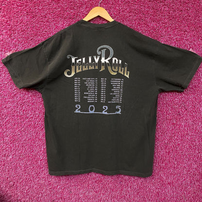 Jelly Roll The Beautifully Broken Tour 2025 Graphic Portrait T-Shirt 2XL
