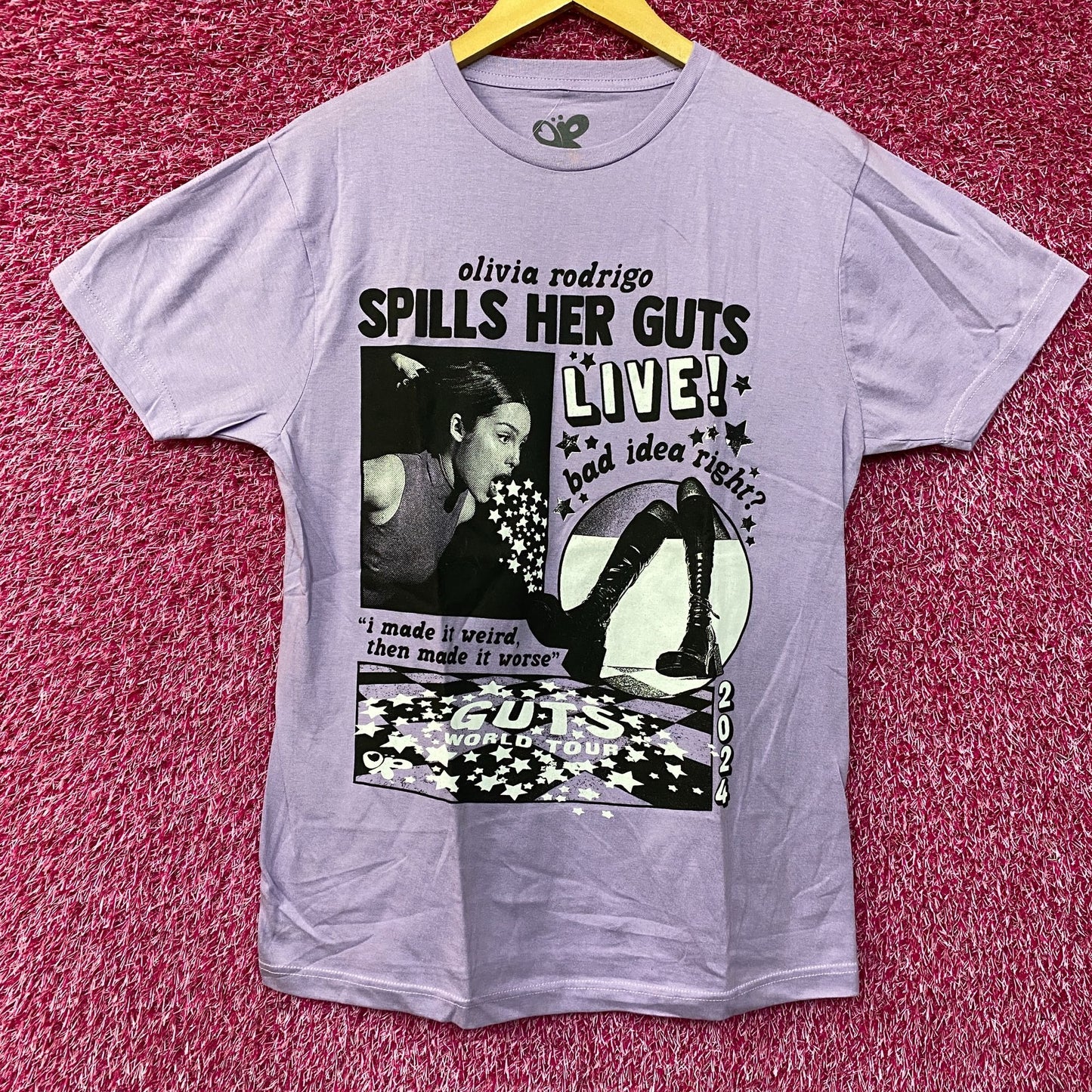Olivia Rodrigo Spills Her Guts Live Purple T-Shirt Large