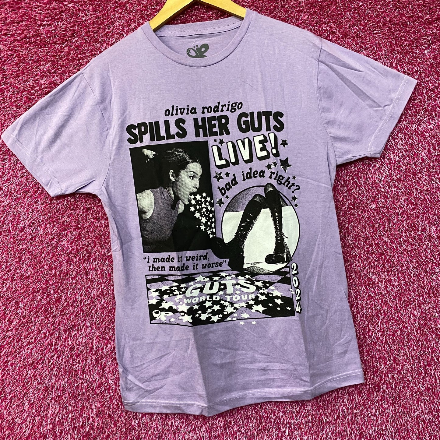 Olivia Rodrigo Spills Her Guts Live Purple T-Shirt Large