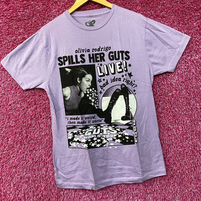 Olivia Rodrigo Spills Her Guts Live Purple T-Shirt Large