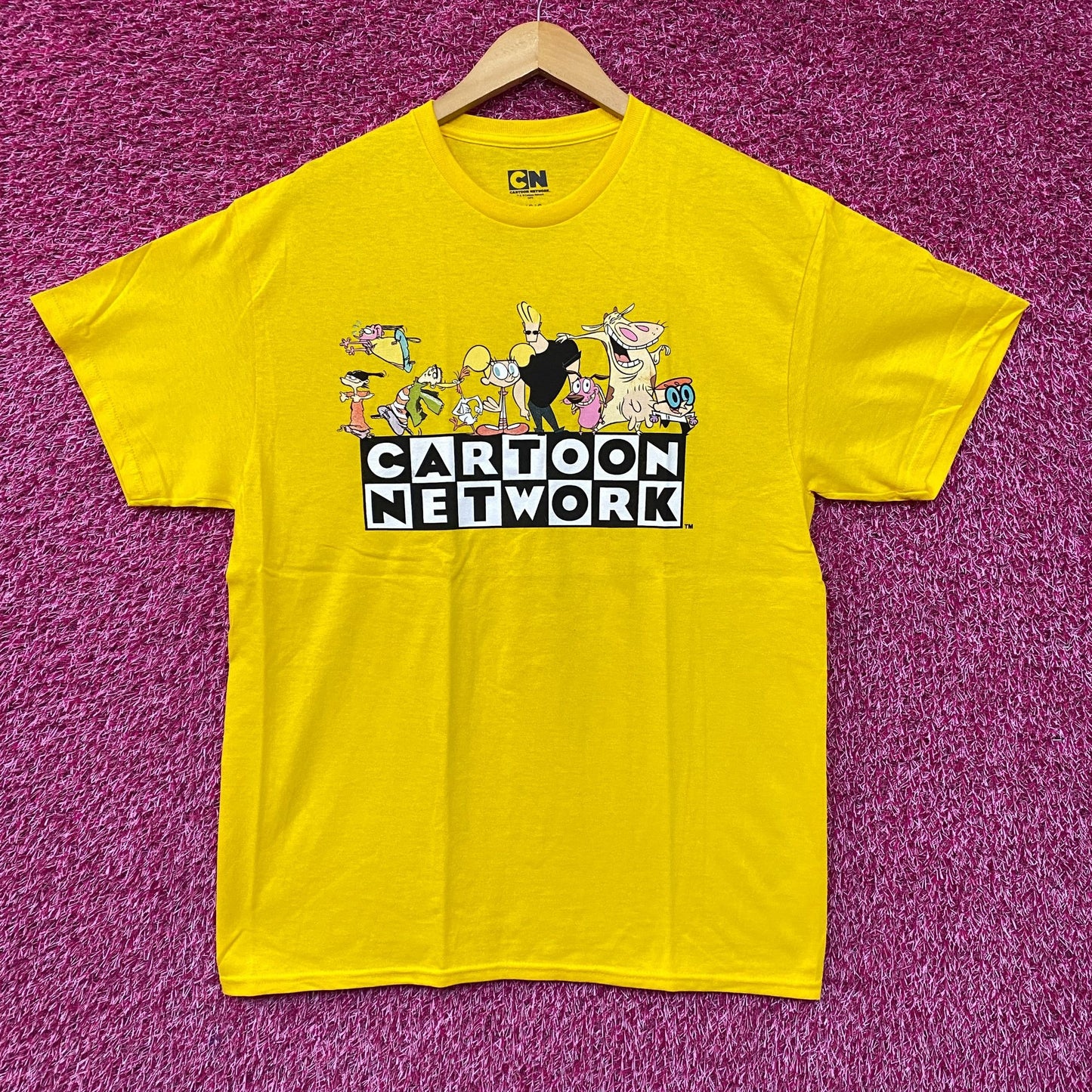 Cartoon Network Throwback Logo & Character Collage T-Shirt L