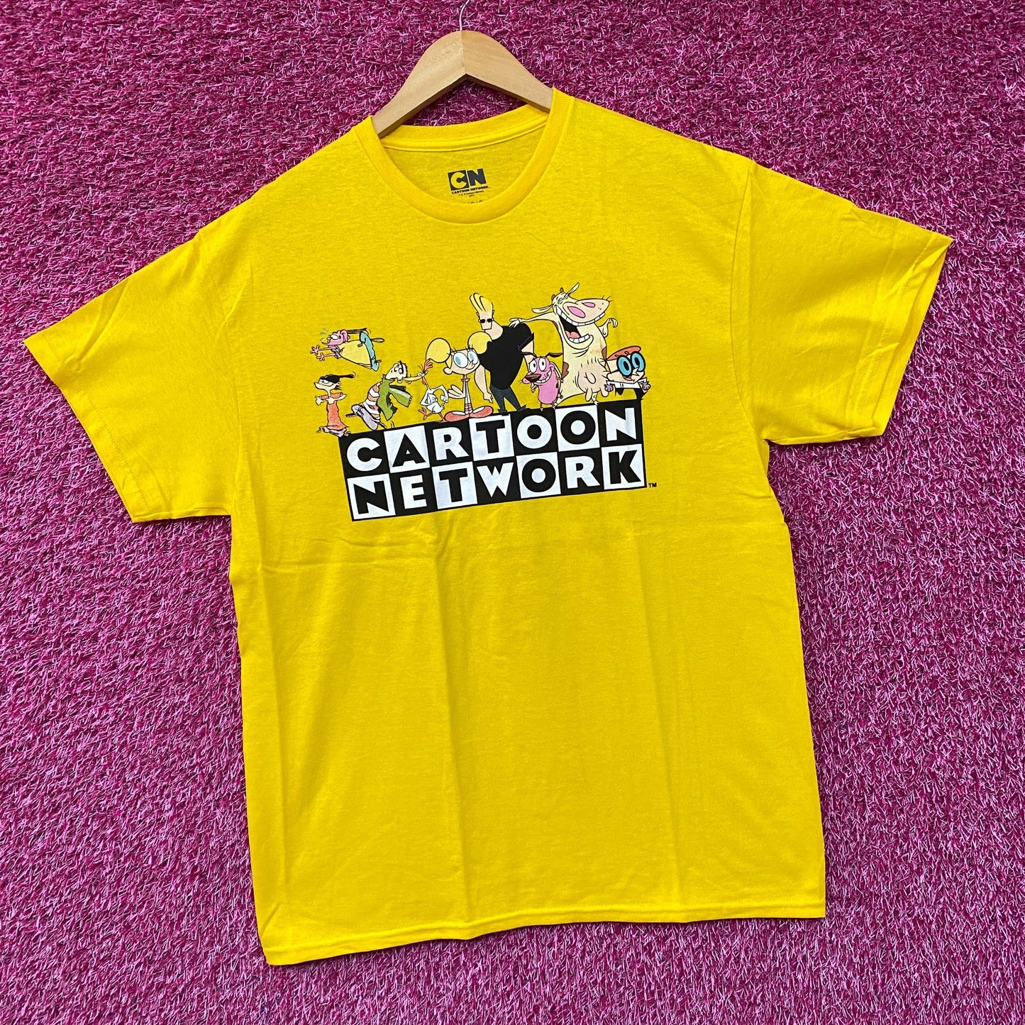 Cartoon Network Throwback Logo & Character Collage T-Shirt L